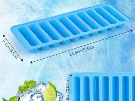 10-Cavity Silicone Granola Bar Mould for Finger Biscuits, Ice Cubes (1 Pc) Supply