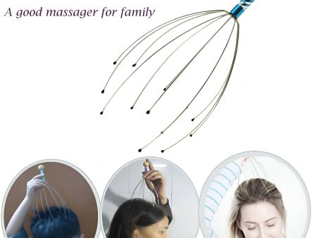 12-Finger Scalp Massager - Head Scratcher with Roller Balls for Relaxation & Stress Relief (single) Discount